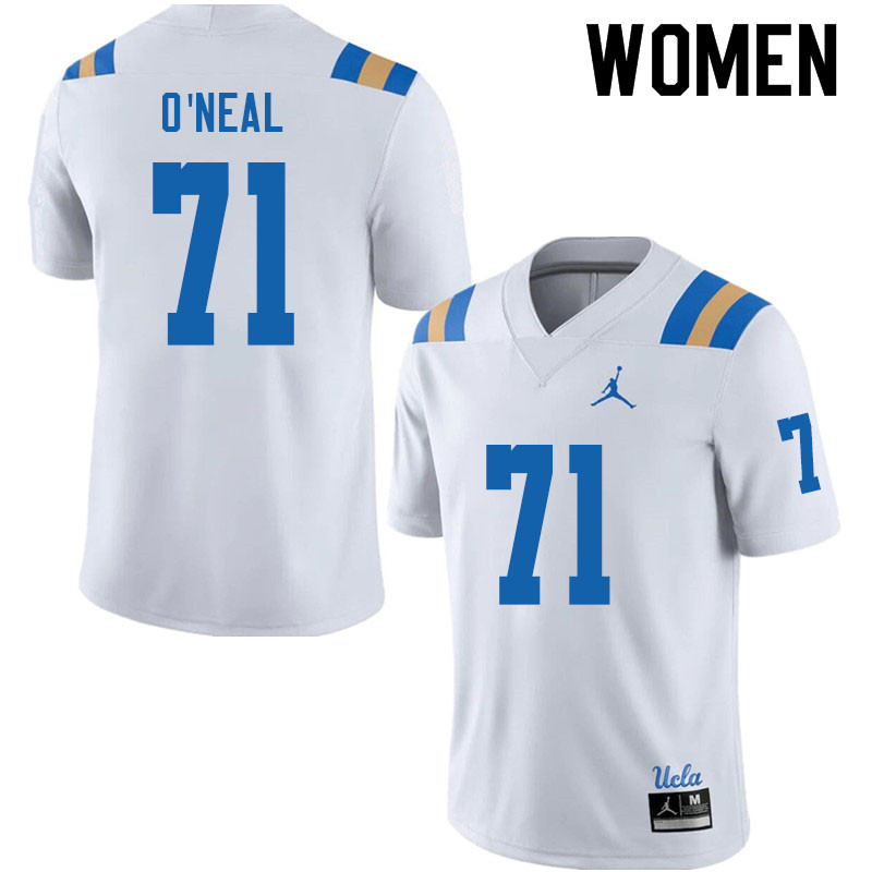 Jordan Brand Women #71 Raiqwon O'Neal UCLA Bruins College Football Jerseys Sale-White